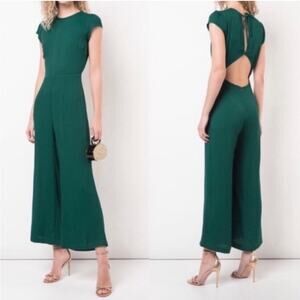 Reformation Mayer Jumpsuit in Emerald Green Size 2